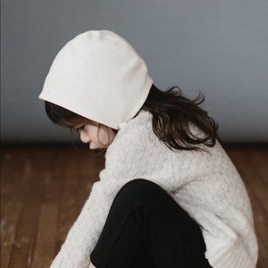 Nwot briar baby bonnet linen cotton ivory hat